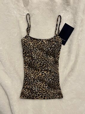 brandy melville leopard tank top cheetah tank top skims y2k sexy juicy couture